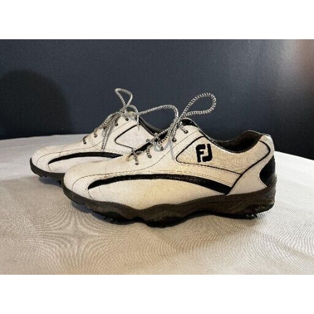 FootJoy Super Lites Men's Golf Shoes. Size 9 M White/Black 58011